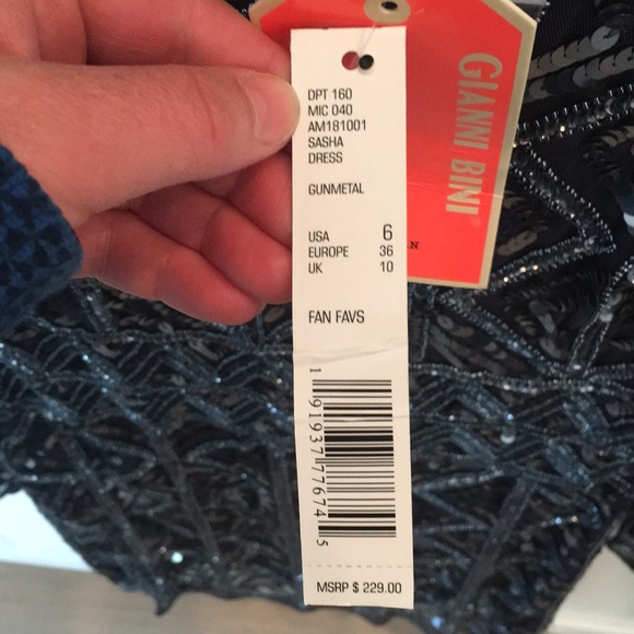 $229 GIANNI BINI beaded sequin dress VEGAS/HOLIDAY - Picture 6 of 7